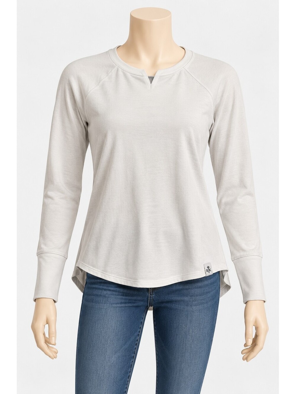 Belyn Key Women's White Long Sleeve Thermal Shirt Size XS